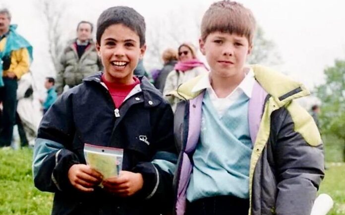 BARNDOMSVENNER: Mikel Arteta (til venstre) og Xabi Alonso som barn i San Sebastián.