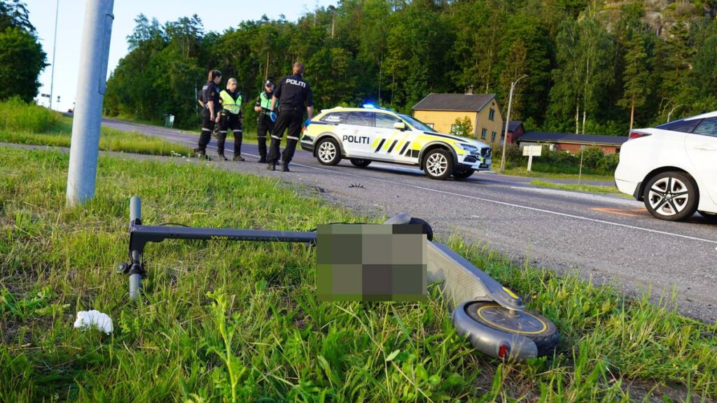 El-sparkesykkelulykke ved Bommestad i Larvik