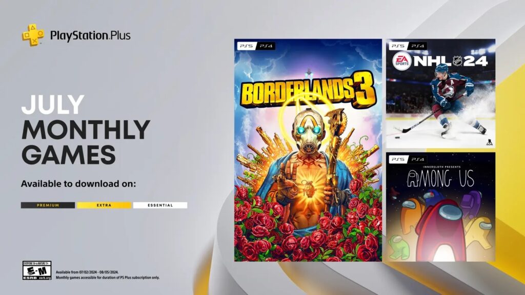 Borderlands 3, Among Us og NHL 24 er juli sine gratis PlayStation Plus-spill -