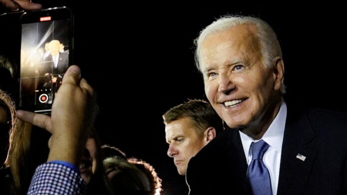 Joe Biden taler etter katastrofedebatten