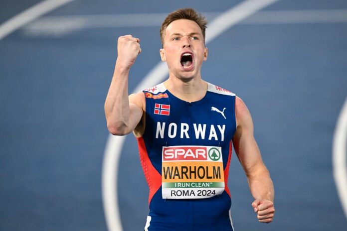 Karsten Warholm tok suverent gull på med ny mesterskapsrekord på 400 meter hekk