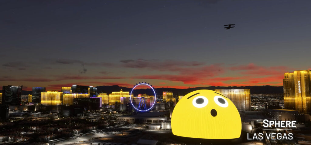 Las Vegas har blitt forbedret i Microsoft Flight Simulator