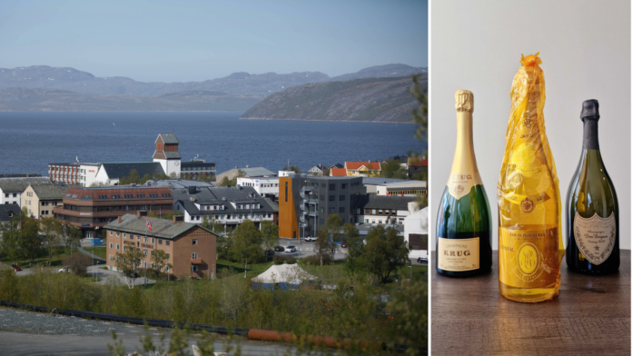 SJAMPIS-TOPPEN: Kirkenes i Finnmark selger mer dyr champagne enn folketallet på 3.400 innbyggere skulle tilsi. 