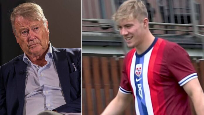 Åge Hareide og Rasmus Højlund