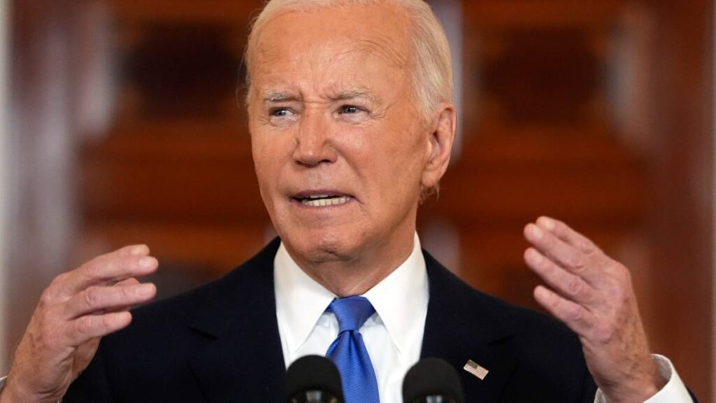 USAs president Joe Biden sa i en tale natt til tirsdag at fundamentet i USA er likhet for loven og at det ikke er noen konger i USA. Han advarte om at landets høyestretts kjennelse om presidentimmunitet er en farlig presedens som han mener tidligere president Donald Trump vil utnytte dersom han blir valgt til president igjen.