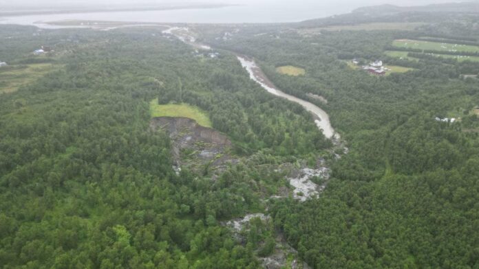 Jordskred øst for Lakselv, Porsanger kommune