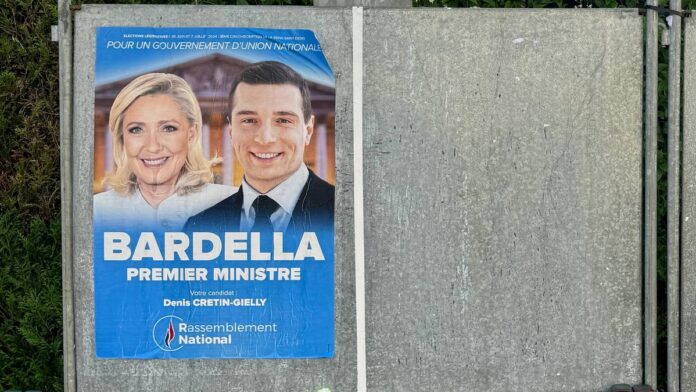 HÅPER PÅ SEIER: Marine Le Pen og Jordan Bardella